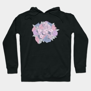 Pink, Purple, and Blue Flower Dice Hoodie